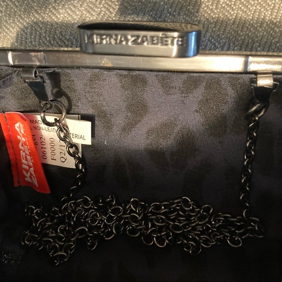 Black Kirna Zabete hard sided clutch crossbody purse - Picture 2 of 10